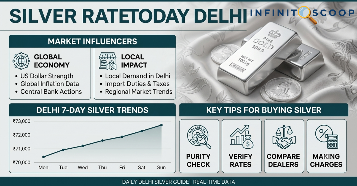 Real-Time Wealth Guide: Why the Silver Rate Today Delhi Is Shifting and How You Can Benefit